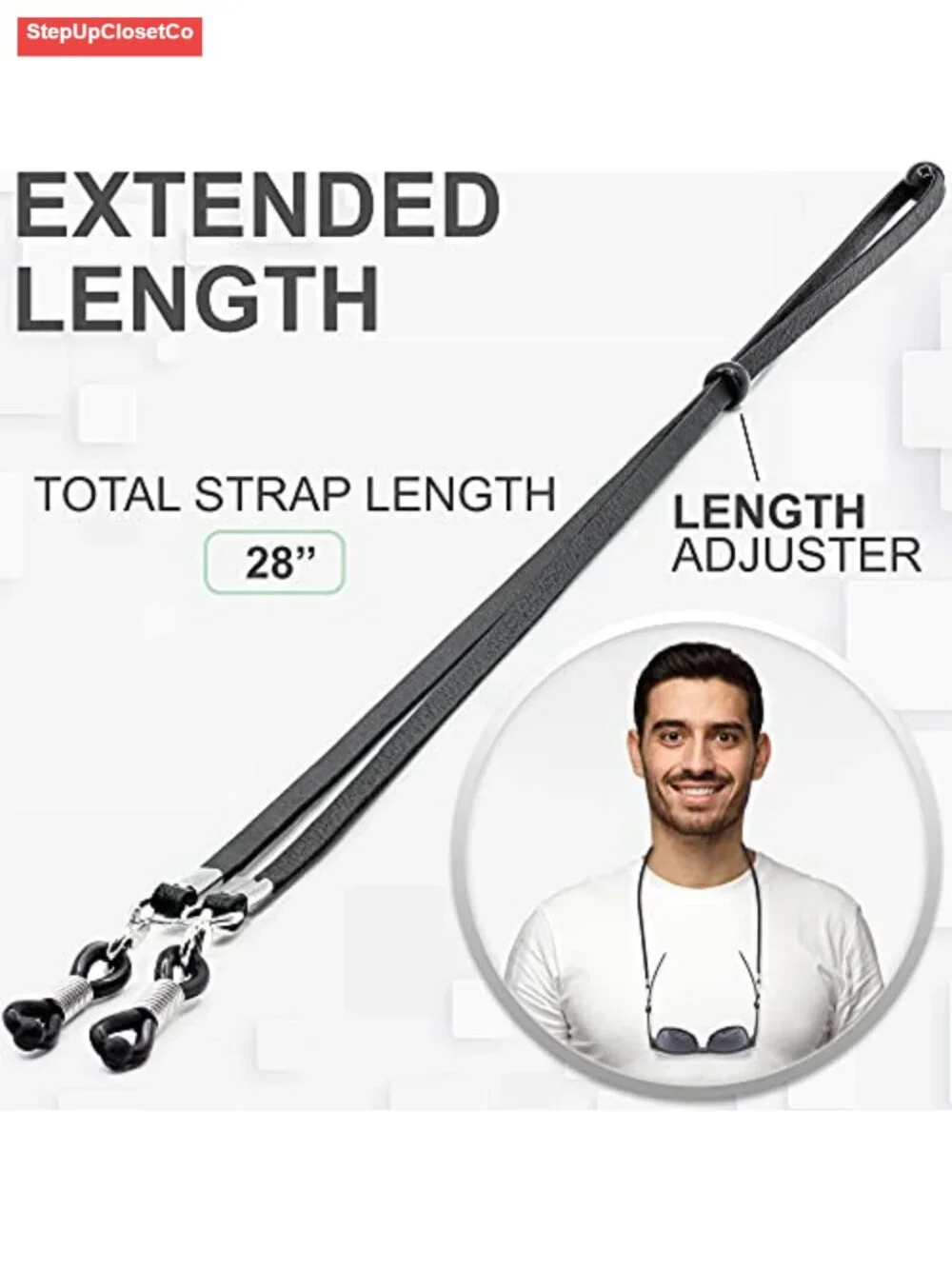SIGONNA Eyeglasses Strap Holder Cord Terylene Glasses Lanyard with Silicone